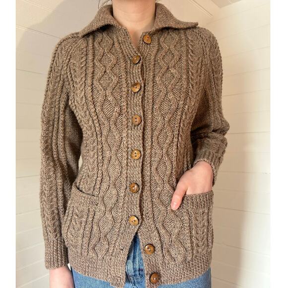 Hand made Sweaters - Heirloom handmade knit cardigan sweater